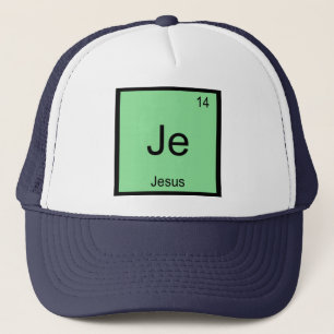 Jesus Name Chemistry Element Periodic Table Trucker Hat