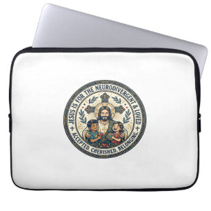 Jesus Neurodivergent Encouragement T-Shirt Inspira Laptop Sleeve