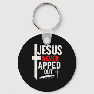 Jesus Never Tapped Out Christian Wrestling Wrestle Key Ring