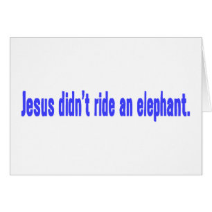 Jesus No Ride Elephant Bumper