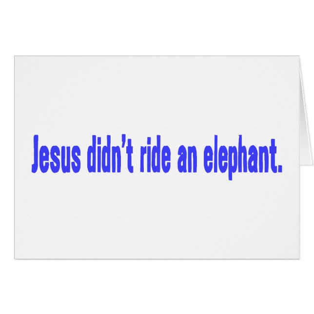 Jesus No Ride Elephant Bumper (Front Horizontal)