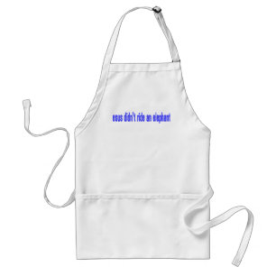 Jesus No Ride Elephant Bumper Standard Apron