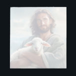 Jesus  notepad<br><div class="desc">This notepad is shown with an art print of Jesus. 
This is shown in an opaque print so you can write on it.
Customize this item or buy as is.




Licensed Image</div>