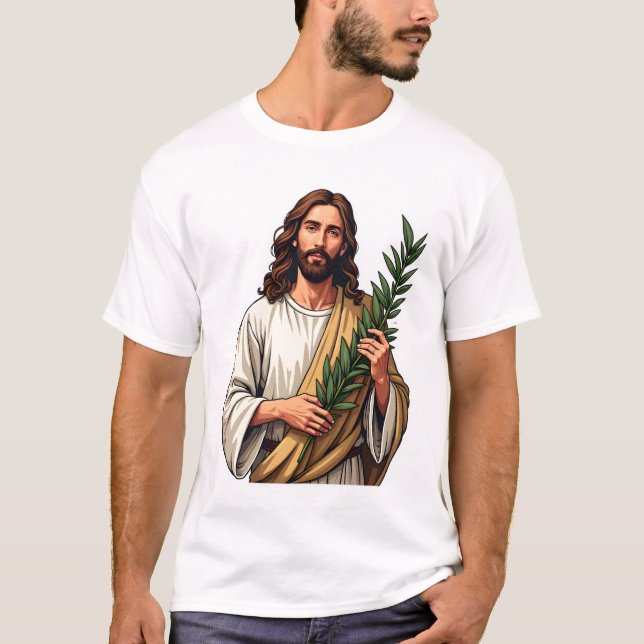 Jesus Olive Branch Vintage Engraved Tee 2 (Front)