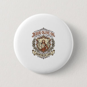 Jesus Olive Oil Anointing Oil Label Jesus Olive Oi 6 Cm Round Badge