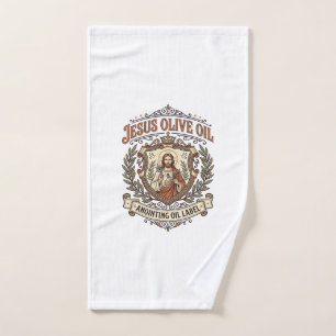 Jesus Olive Oil Anointing Oil Label Jesus Olive Oi Hand Towel