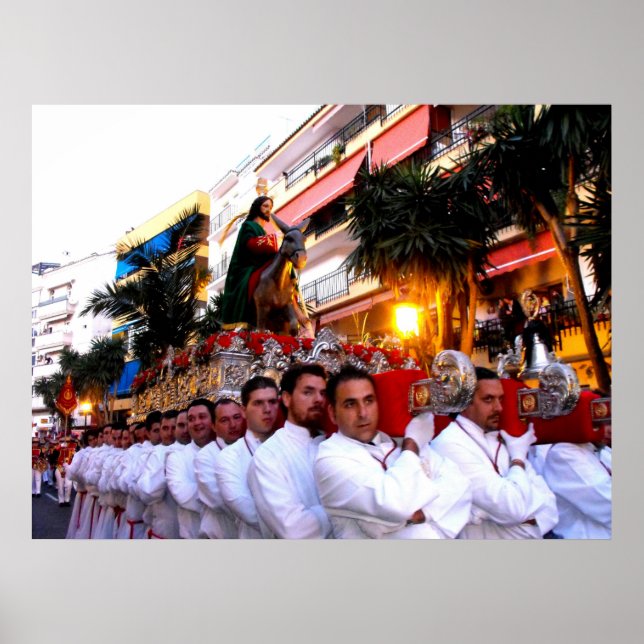 Jesus on a donkey, Palm Sunday Poster (Front)