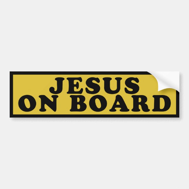 Jesus On Board Bumper Sticker (Front)