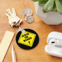 Jesus on board Keychain