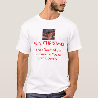 jesus_on_cross_crucifixion-full, Merry CHRISTMA... T-Shirt