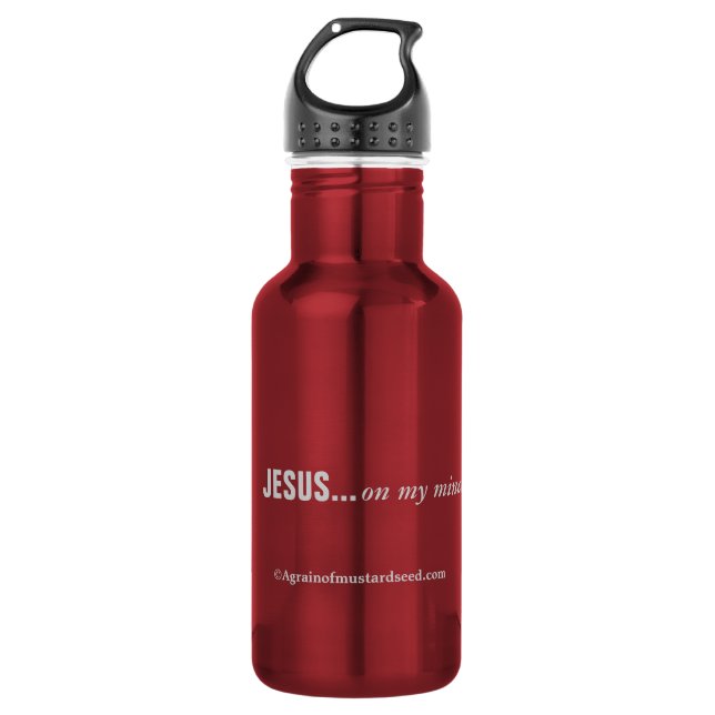 Jesus on my mind 532 ml water bottle (Front)