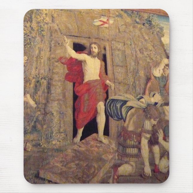 Jesus on Resurrection Tapestry in the Vatican Mouse Pad (Front)