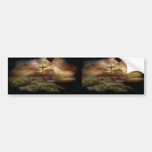 JESUS ON THE CROSS BUMPER STICKER