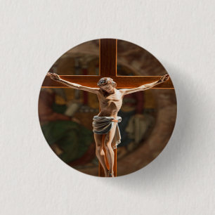 Jesus on the cross button