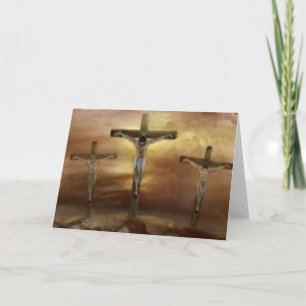 JESUS ON THE CROSS HOLIDAY CARD