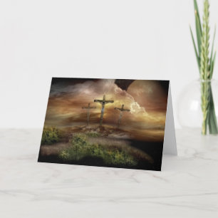 JESUS ON THE CROSS HOLIDAY CARD