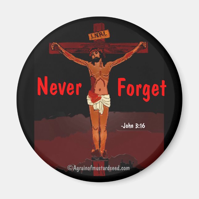 Jesus on the cross magnet (Front)