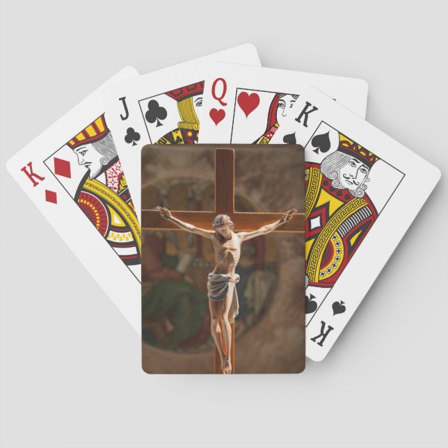 Jesus on the cross playing cards (Back)