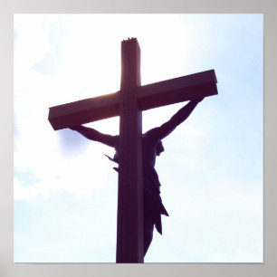 jesus on the cross poster