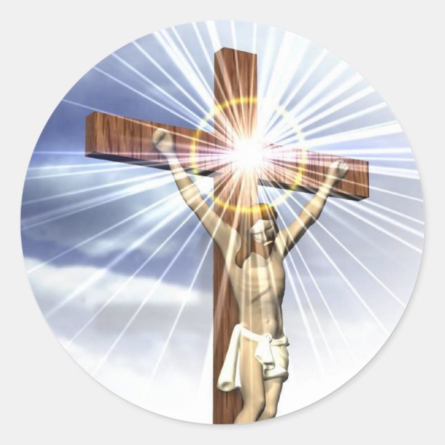 Jesus on the Cross Sticker (Front)