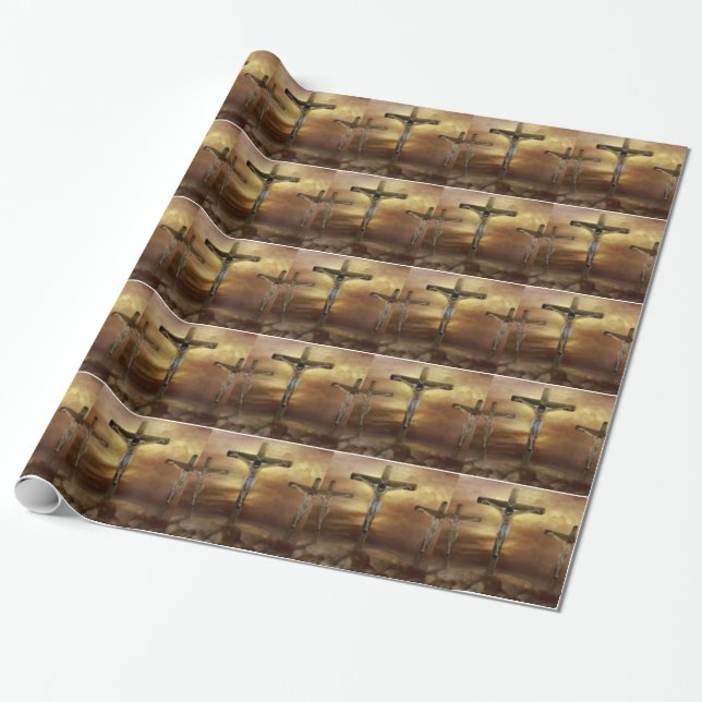 JESUS ON THE CROSS WRAPPING PAPER (Unrolled)