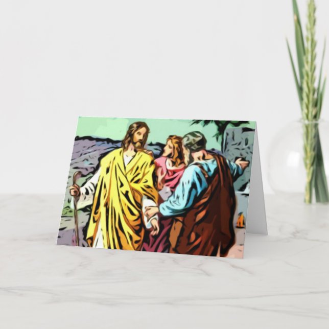 Jesus on the Road to Emmaus Card (Front)