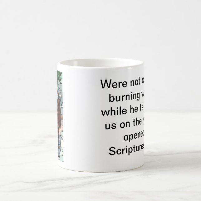 Jesus on the Road to Emmaus Coffee Mug (Center)