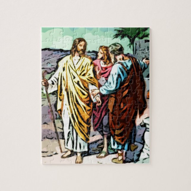 Jesus on the Road to Emmaus Jigsaw Puzzle (Vertical)