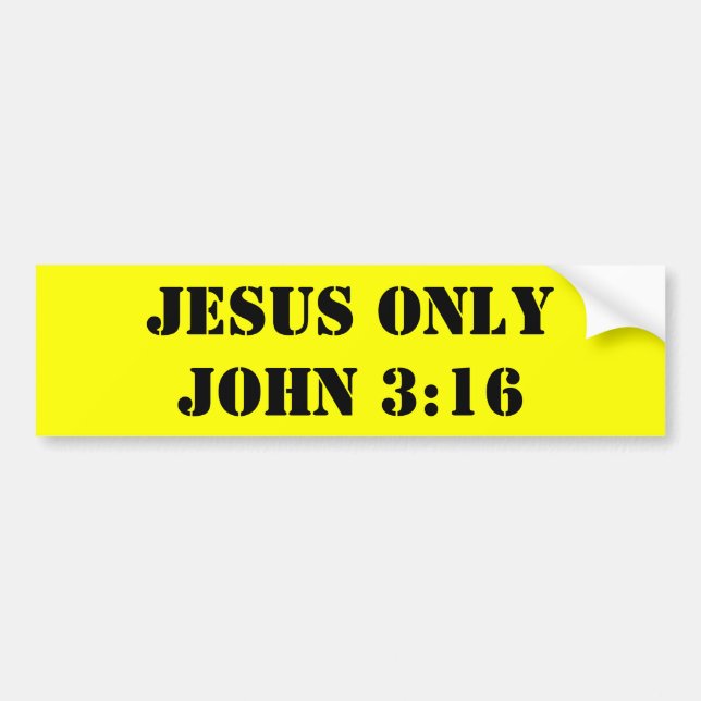 JESUS ONLYJOHN 3:16 BUMPER STICKER (Front)