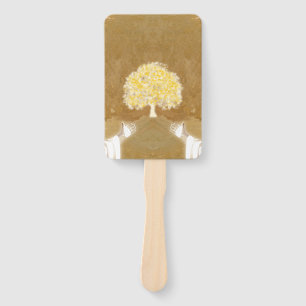 Jesus Open arms Nails in Hands Tree Of Life Hand Fan