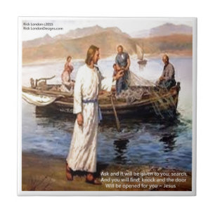 Jesus & Opening Doors Quote Ceramic Tile