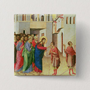 Jesus Opens the Eyes of a Man Born Blind, 1311 15 Cm Square Badge