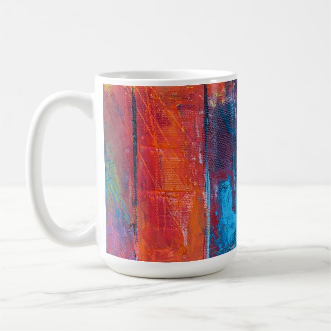 Jesus our High Priest Abstract Art  Coffee Mug (Left)