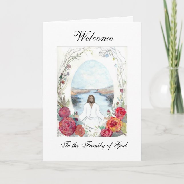 Jesus Oval Welcome Card (Front)