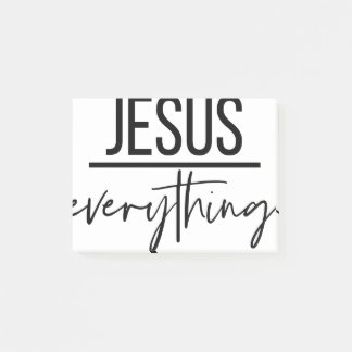 Jesus over everything post-it notes