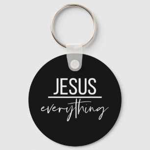 Jesus Over Everything Religious Christian Christ O Key Ring