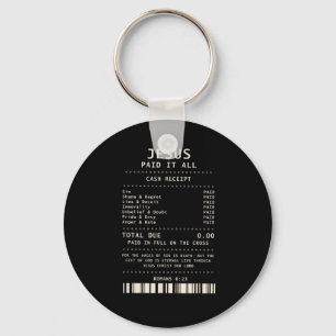 Jesus Paid It All Funny Christian Faith Bible Vers Key Ring