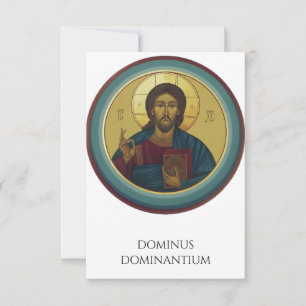 Jesus Pantocrator Icon Holy Card   Pater Noster