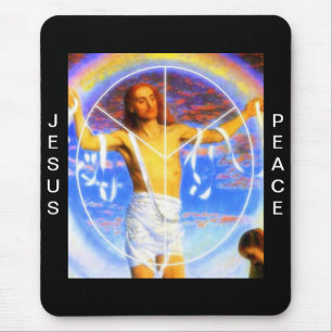 JESUS PEACE MOUSE PAD