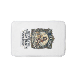 Jesus Pet Memorial Remembrance Shirt Christian Gra Bath Mat