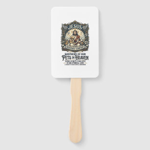 Jesus Pet Memorial Remembrance Shirt Christian Gra Hand Fan