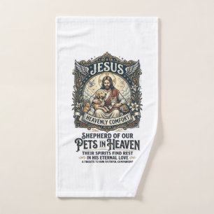 Jesus Pet Memorial Remembrance Shirt Christian Gra Hand Towel