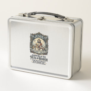 Jesus Pet Memorial Remembrance Shirt Christian Gra Metal Lunch Box