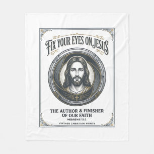 Jesus Photography Mum Family Photographer Vintage Fleece Blanket