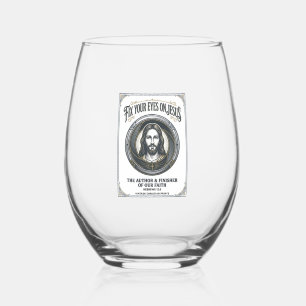Jesus Photography Mum Family Photographer Vintage Stemless Wine Glass