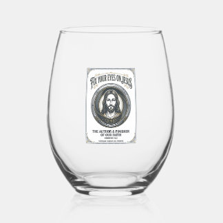 Jesus Photography Mum Family Photographer Vintage  Stemless Wine Glass