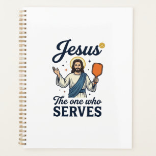 Jesus Pickleball The One Who Serves Shirt Planner