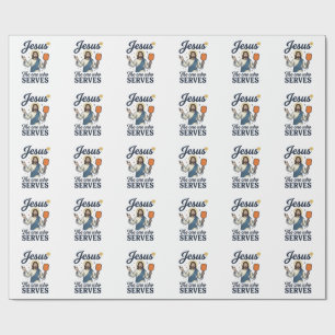Jesus Pickleball The One Who Serves Shirt Wrapping Paper