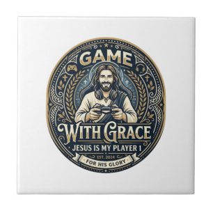Jesus Pickleball Vintage Shirt Christian Graphic_1 Ceramic Tile