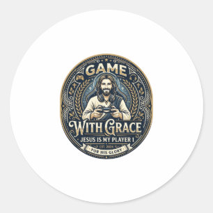 Jesus Pickleball Vintage Shirt Christian Graphic_1 Classic Round Sticker
